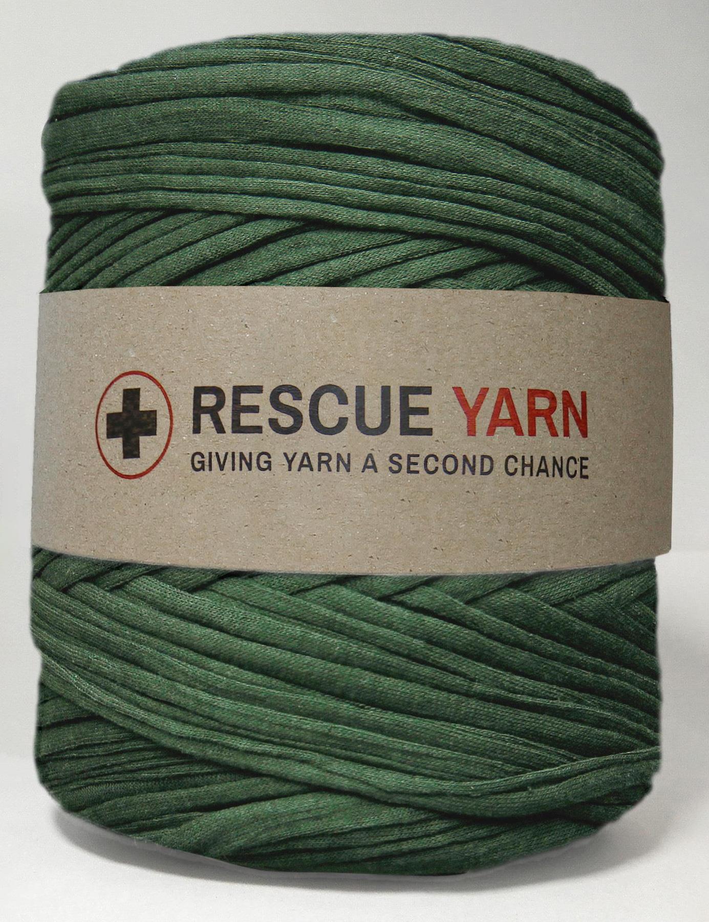 Dark Green t-shirt yarn by Rescue Yarn (100-120m)