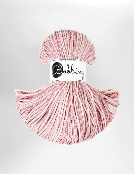 3mm Magic Pink recycled cotton macrame cord by Bobbiny (100m)