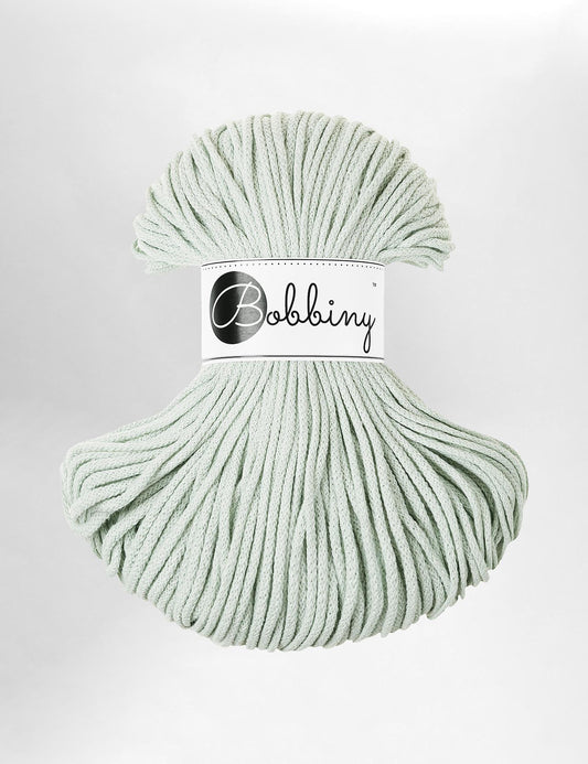 3mm Milky Green recycled cotton macrame cord by Bobbiny (100m)