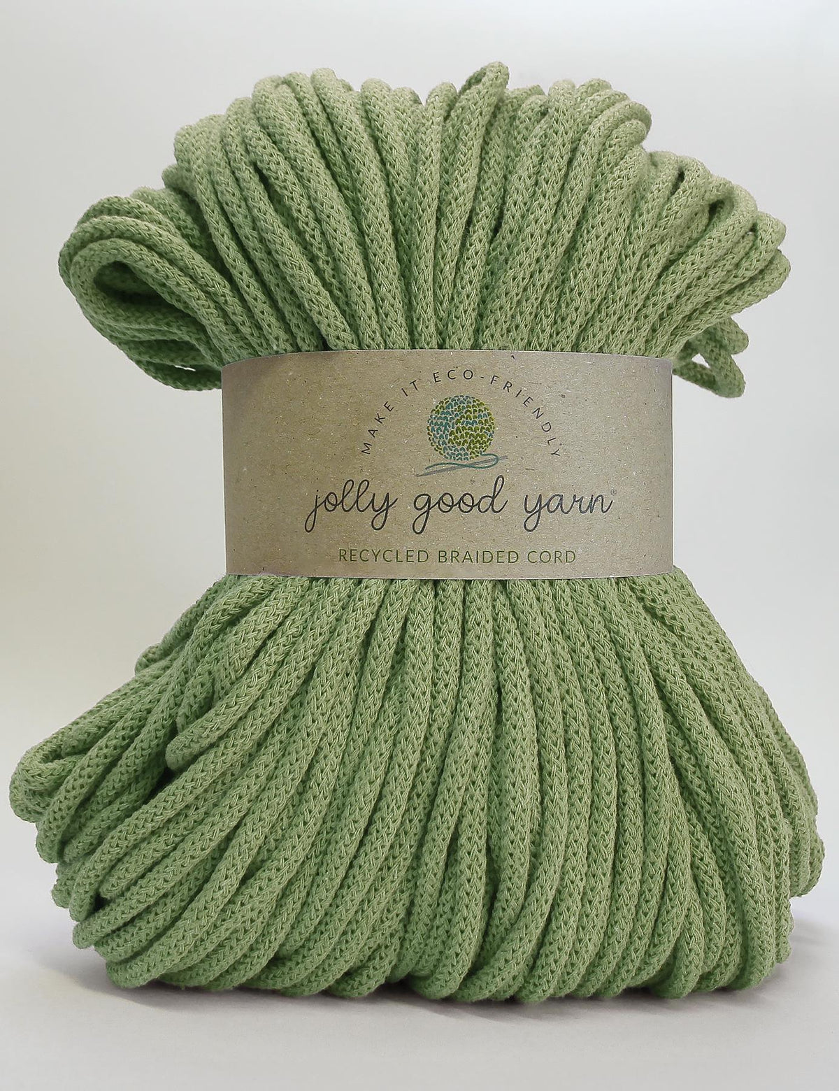 5mm Buckfast Green recycled cotton macrame cord
