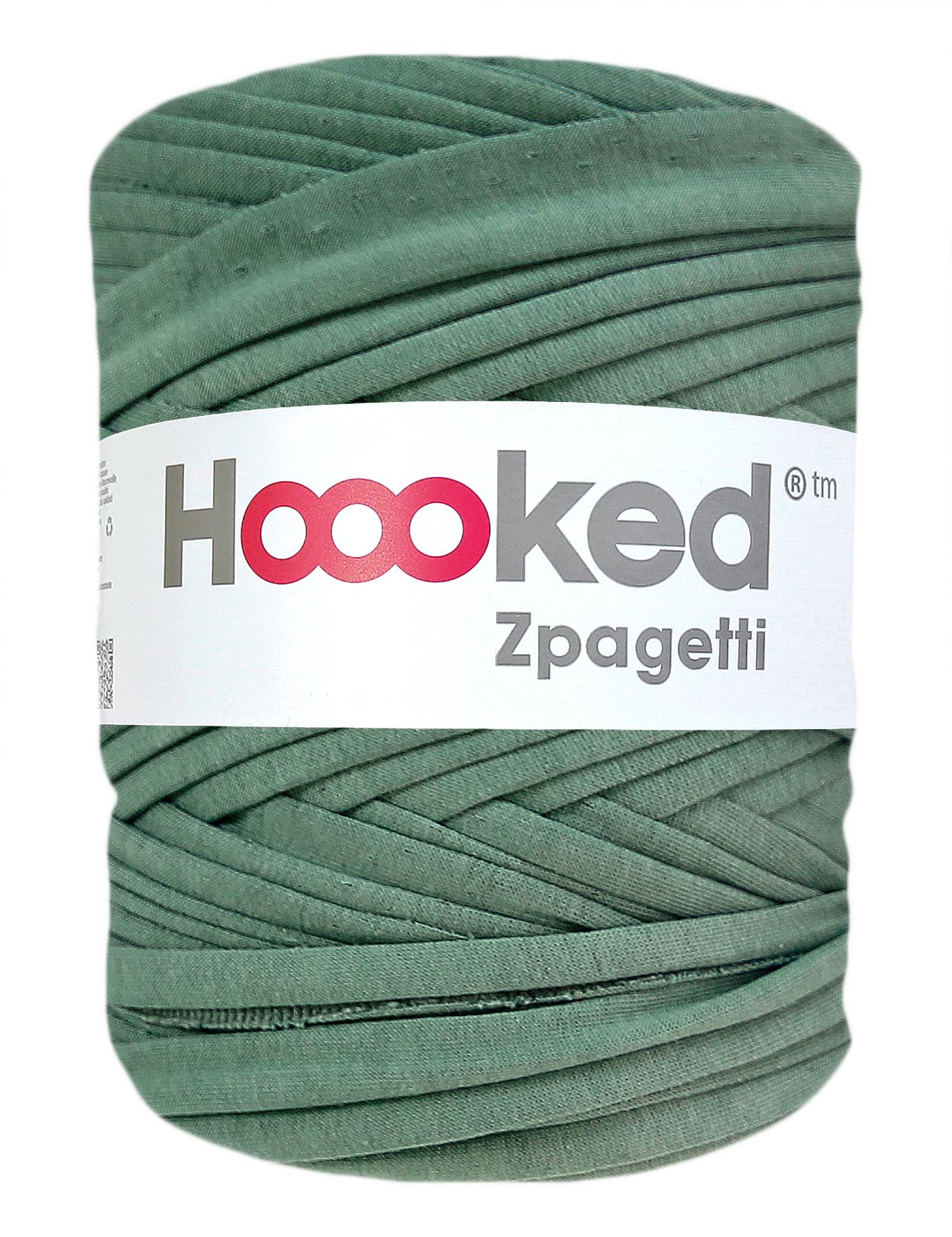 Dark sage green t-shirt yarn by Hoooked Zpagetti (100-120m)
