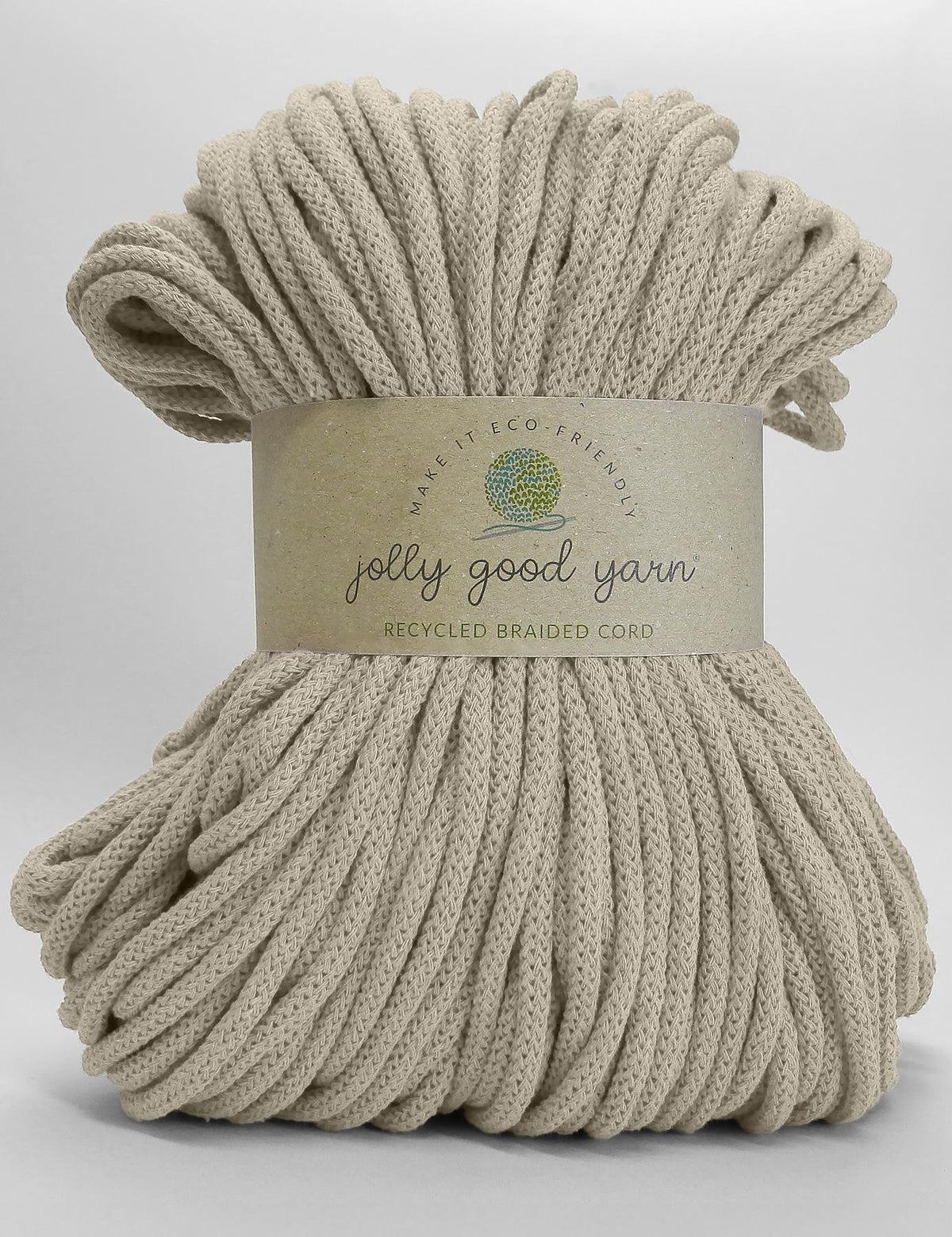 5mm Woolacombe Taupe recycled cotton macrame cord