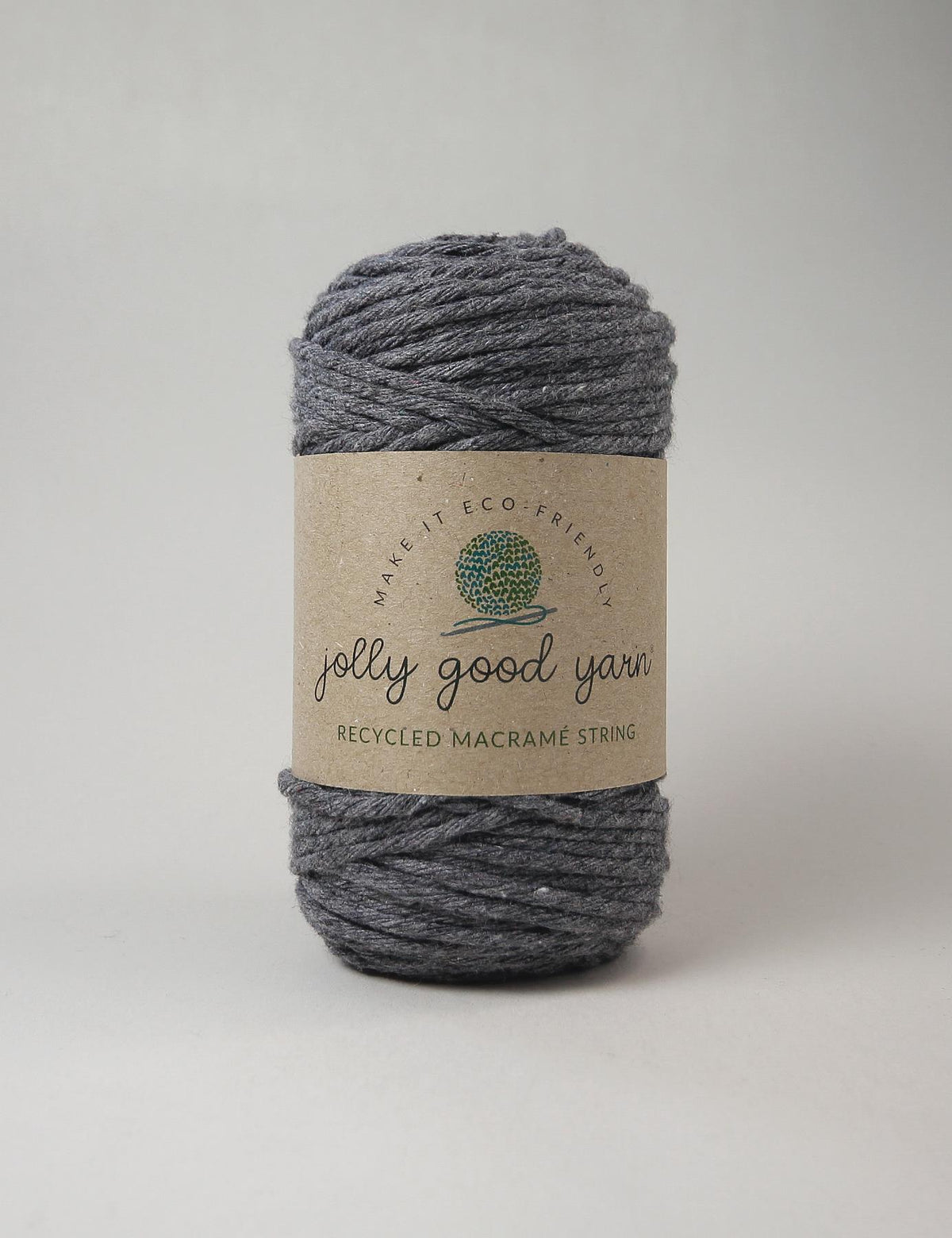 Recycled macrame string - colour grey