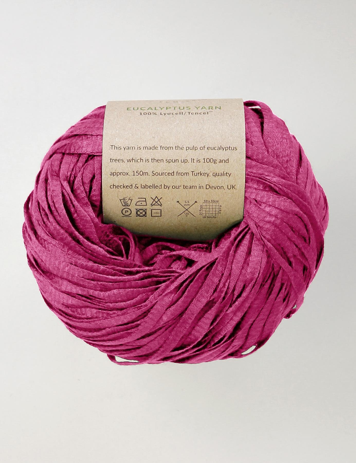 Yeoford Pink eco-friendly eucalyptus yarn (100g)