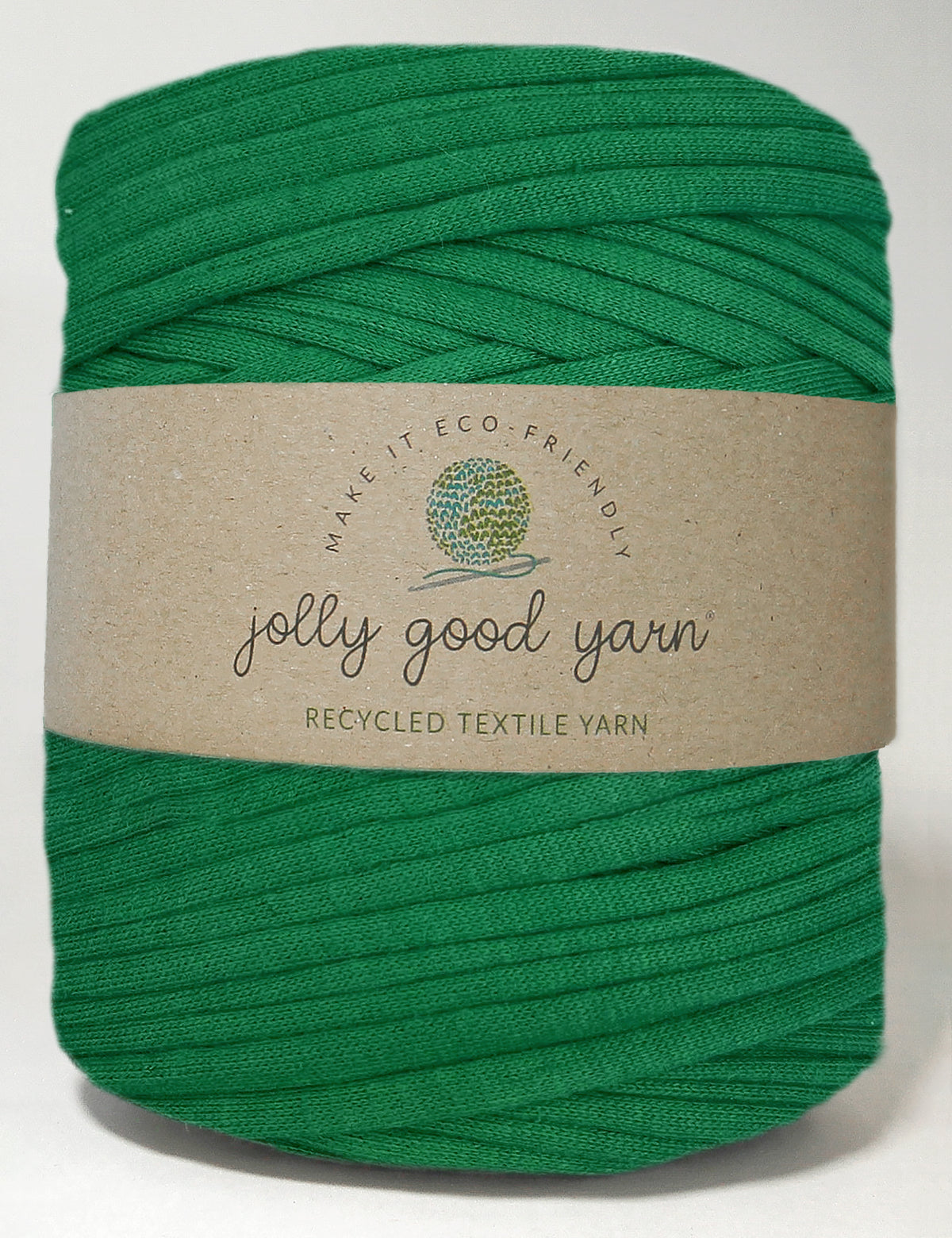 Recycled textile yarn - colour green