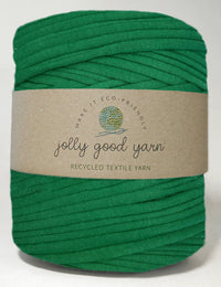 Recycled textile yarn - colour green