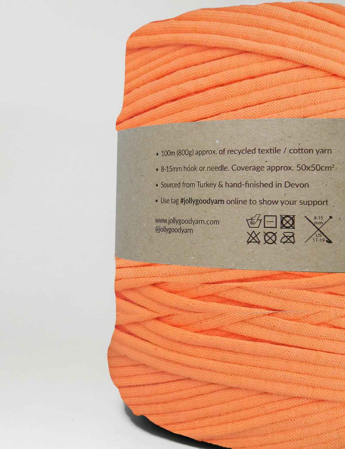 Melon orange t-shirt yarn (100-120m)