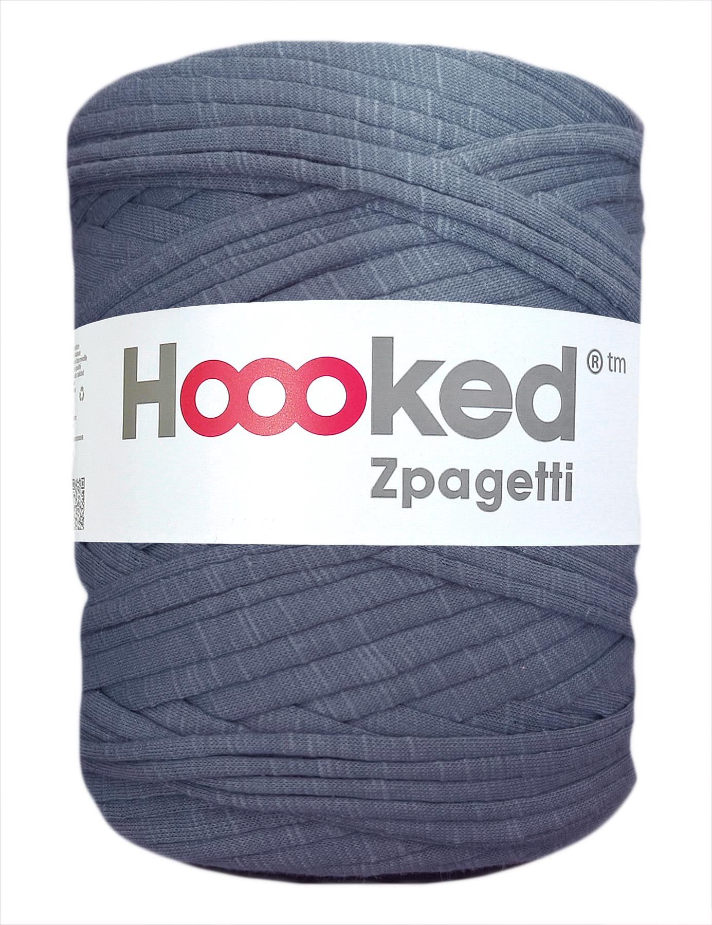 Stippled pale slate blue t-shirt yarn by Hoooked Zpagetti (100-120m)