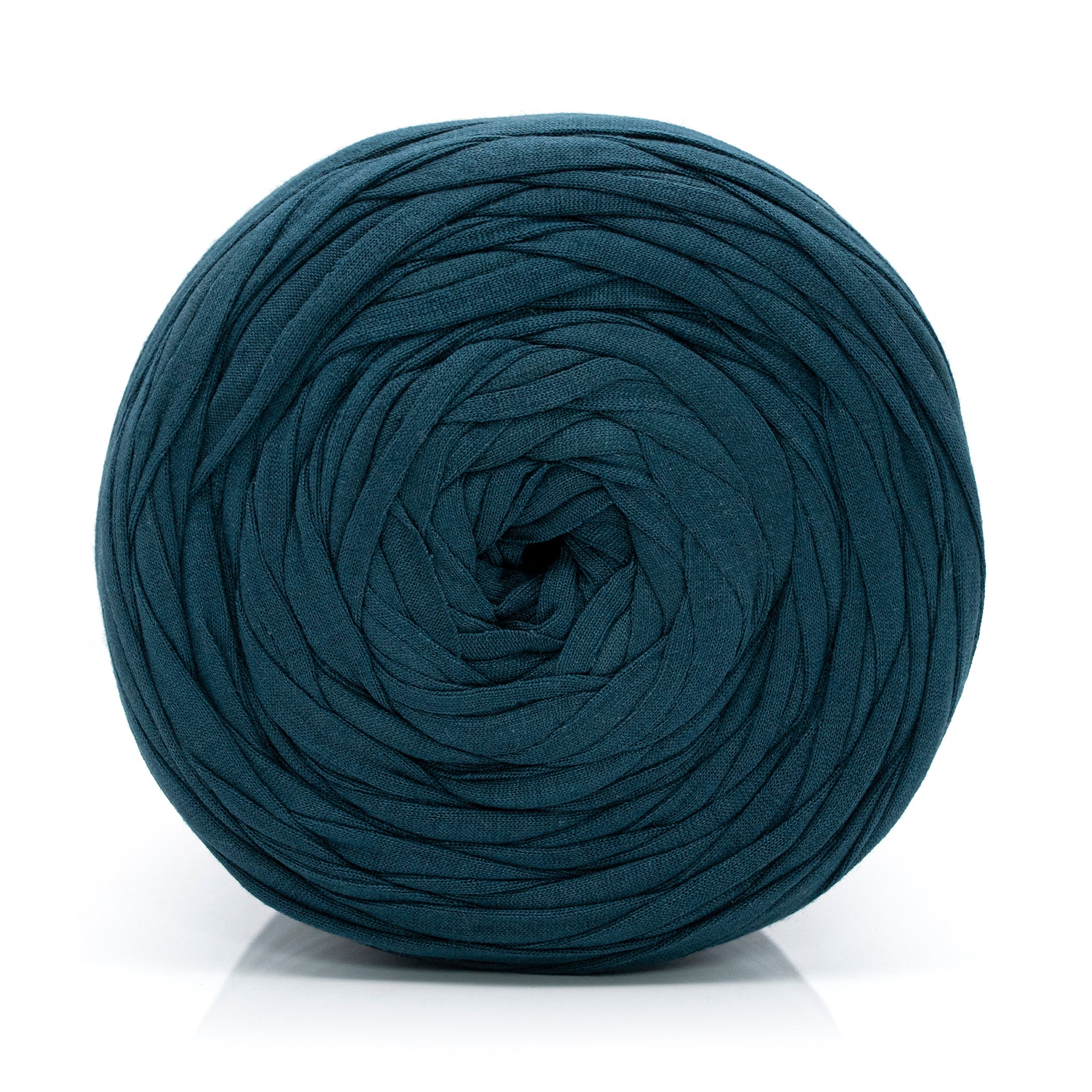 Teal Blue T-Shirt Yarn on a white background