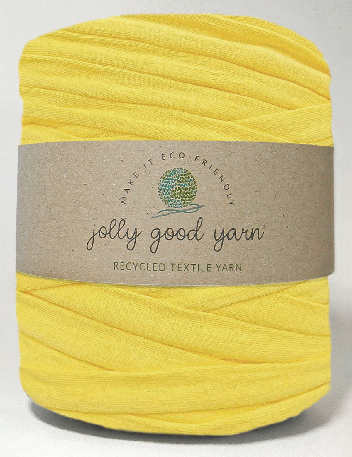 Recycled textile yarn - colour yellow