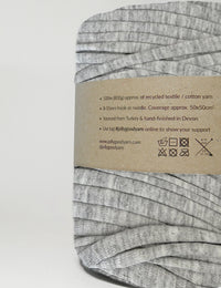 Recycled textile yarn - colour grey