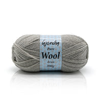 Mountain Hare coloured skein of wool yarn. 