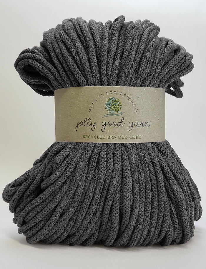 5mm Copplestone Grey recycled cotton macrame cord