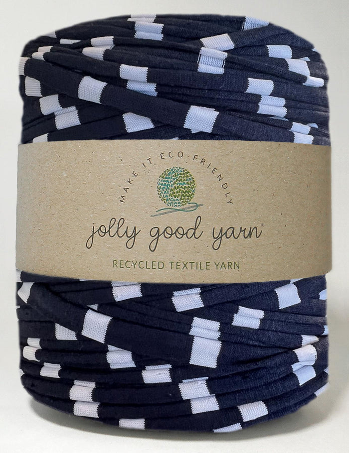 Recycled textile yarn - colour black-white