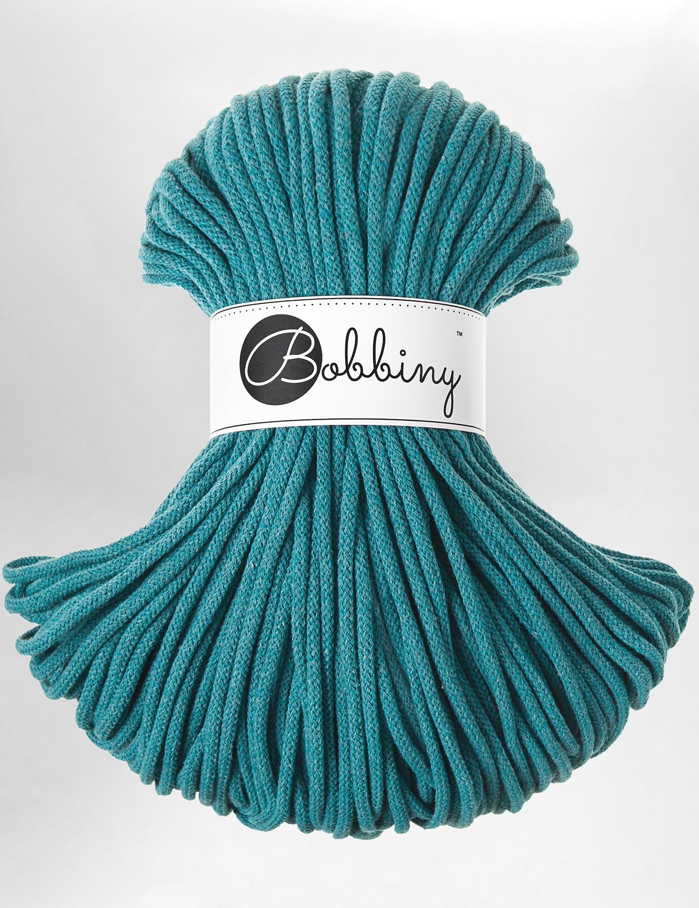 5mm Teal recycled cotton macrame cord by Bobbiny (100m)