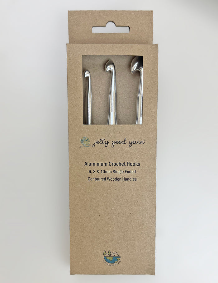 Aluminium crochet hooks