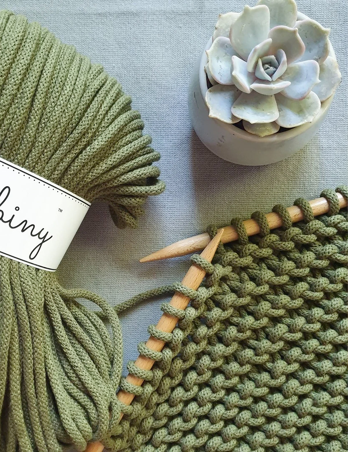 Recycled cord - colour avocado 