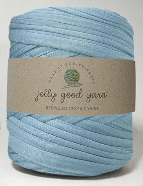 Muted glossy sky blue t-shirt yarn (100-120m)
