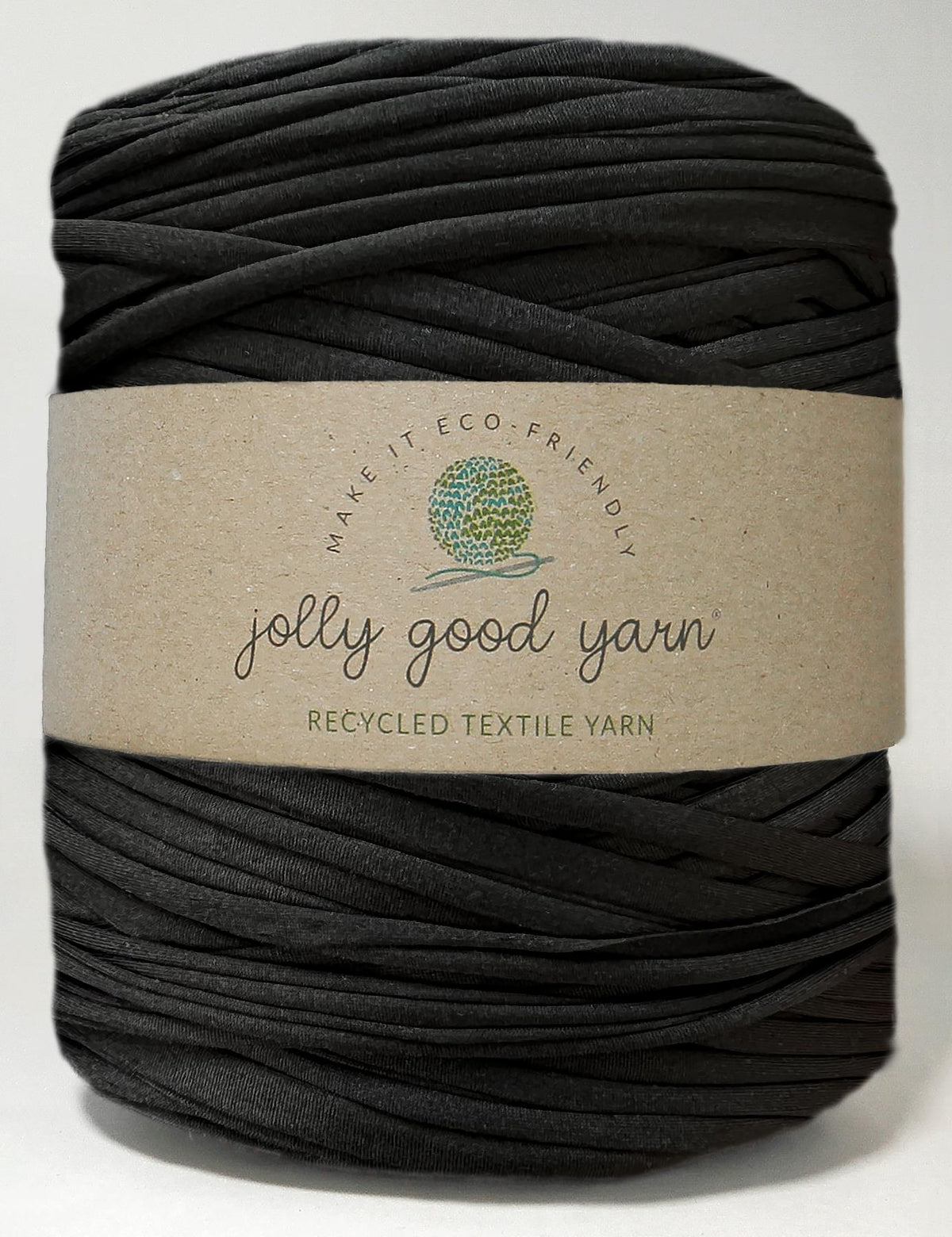 Recycled textile yarn - colour black