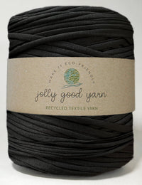 Recycled textile yarn - colour black