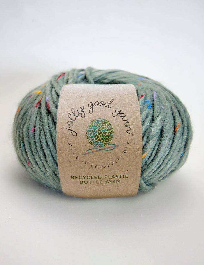 Recycled textile yarn - colour green