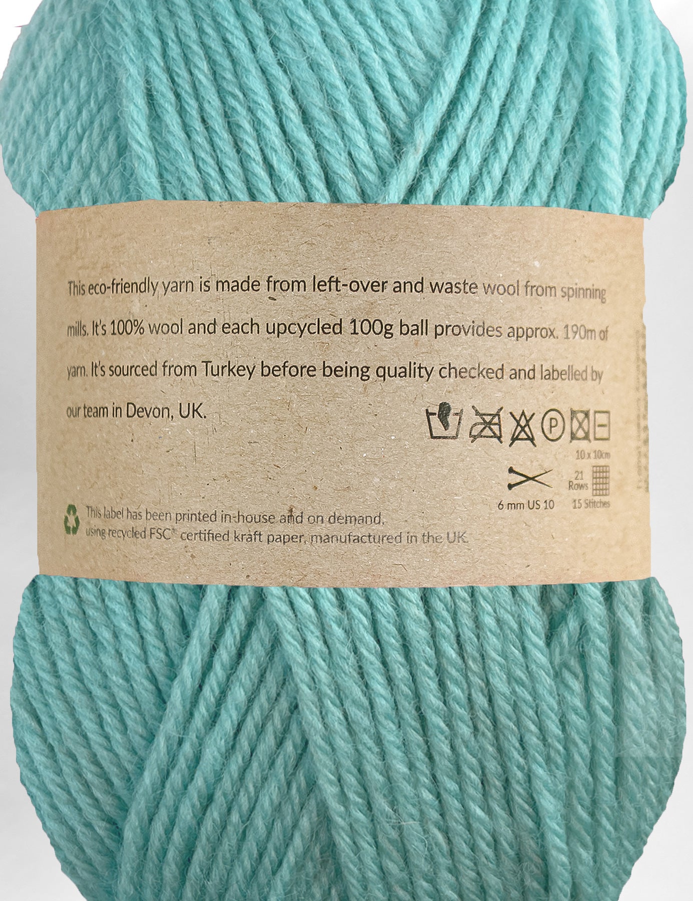 Bow Blue 100% upcycled knitting wool (100g)