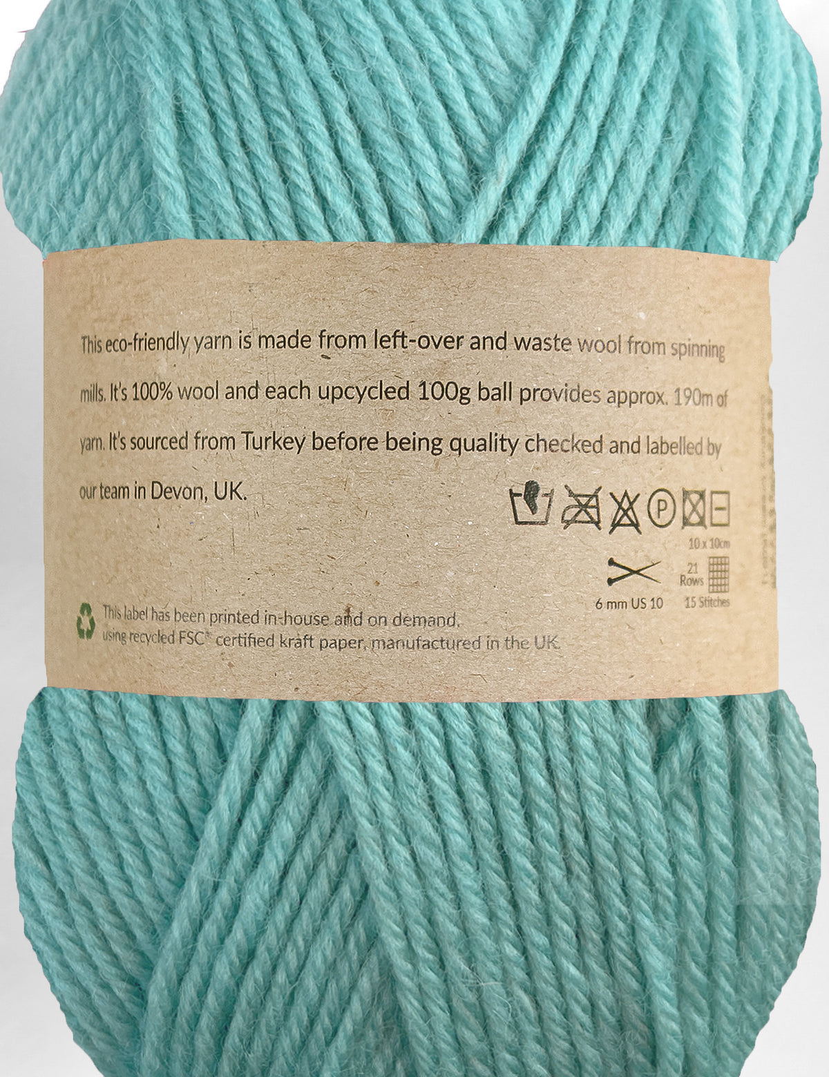 Bow Blue 100% upcycled knitting wool (100g)