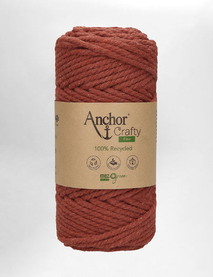 Anchor Crafty 3mm Brick 3ply recycled cotton macrame cord (65m)
