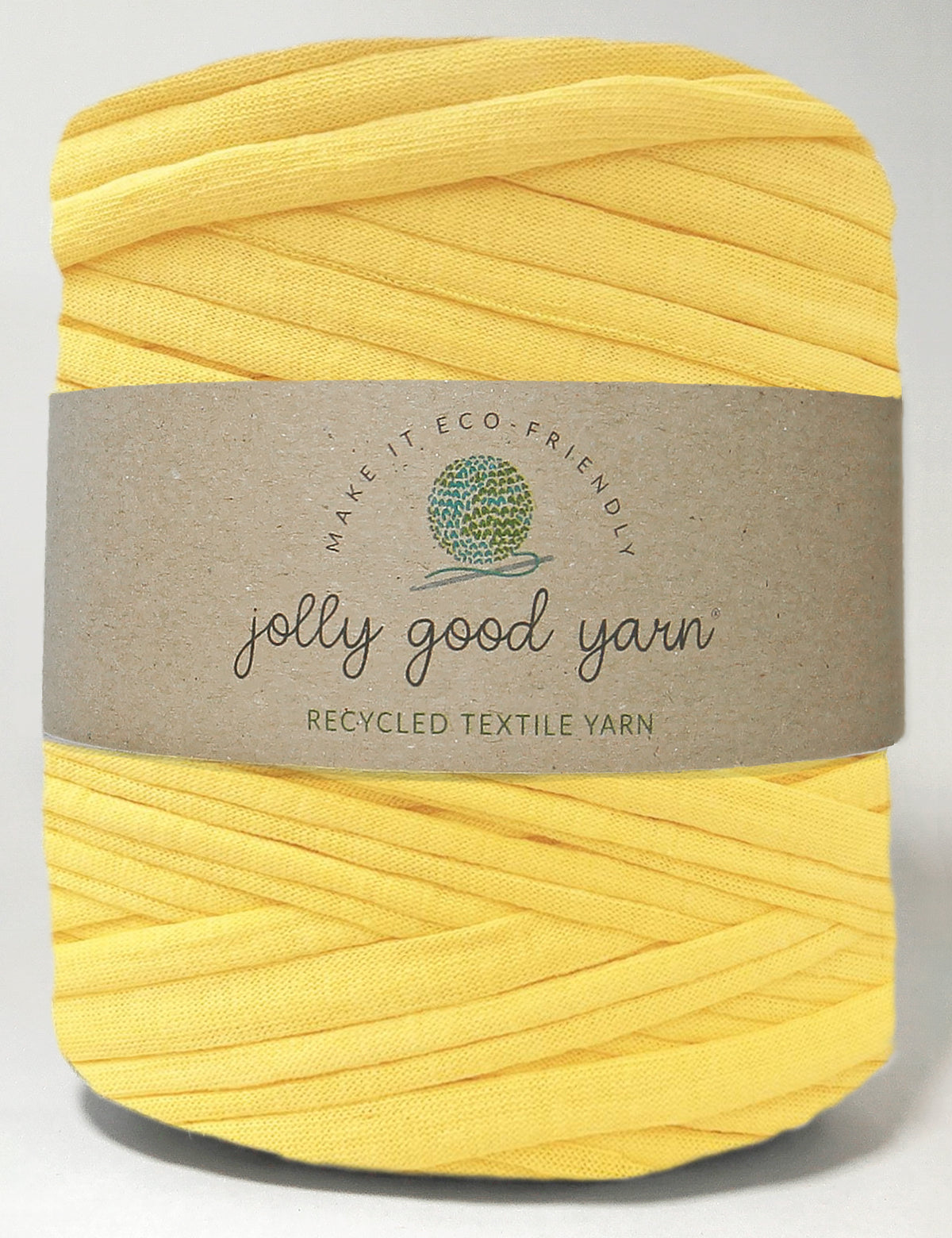 Recycled textile yarn - colour yellow