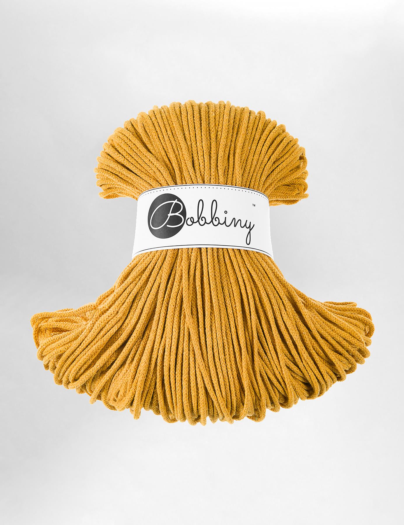 3mm Mustard recycled cotton macrame cord by Bobbiny (100m)