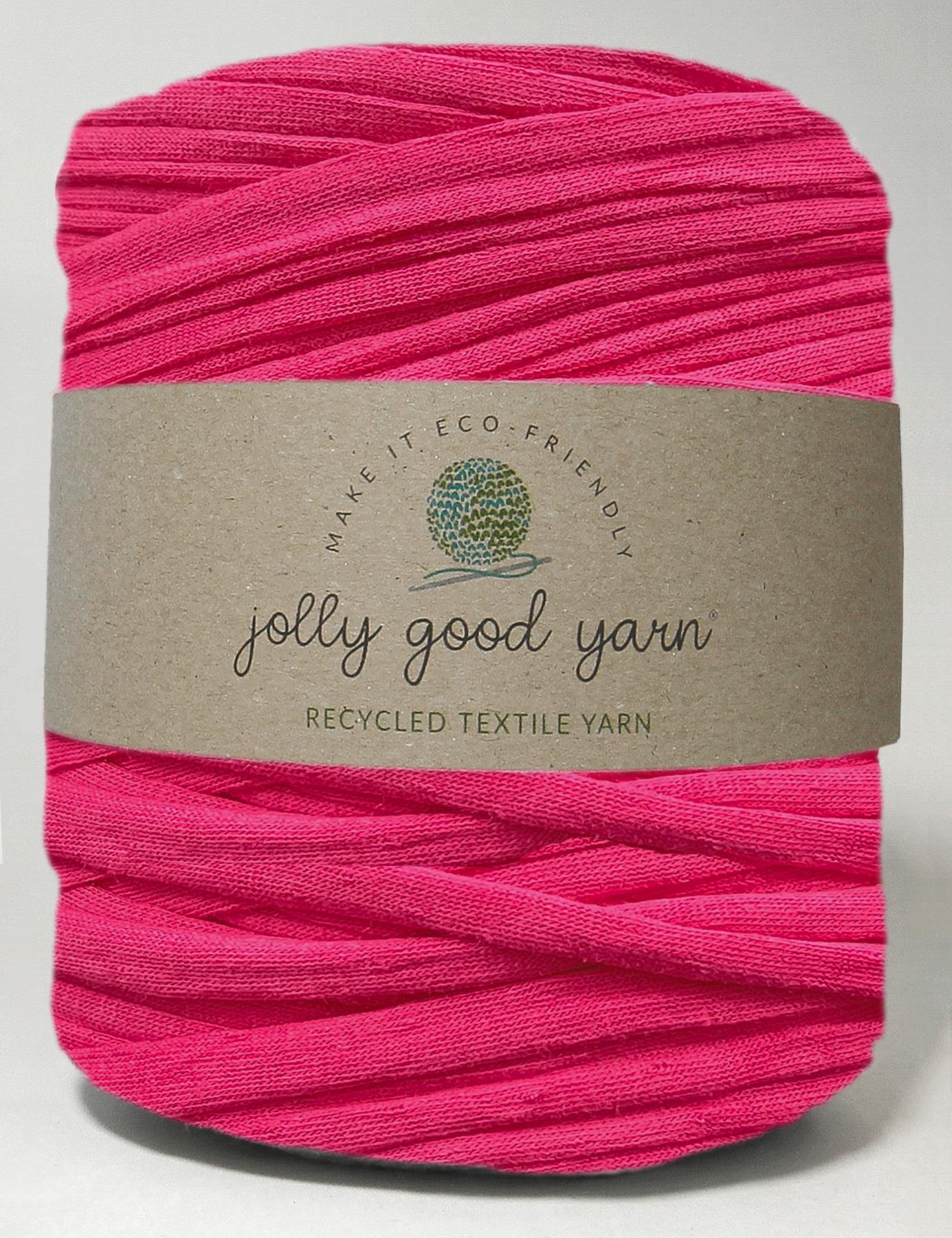 Soft fuchsia pink t-shirt yarn (100-120m)