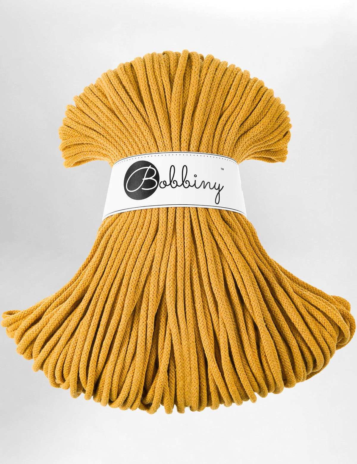 5mm Mustard recycled cotton macrame cord by Bobbiny (100m)
