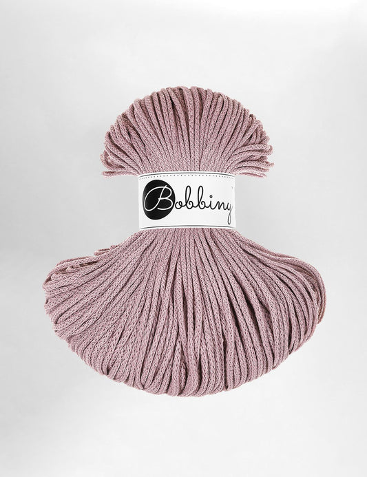 3mm Mauve recycled cotton macrame cord by Bobbiny (100m)