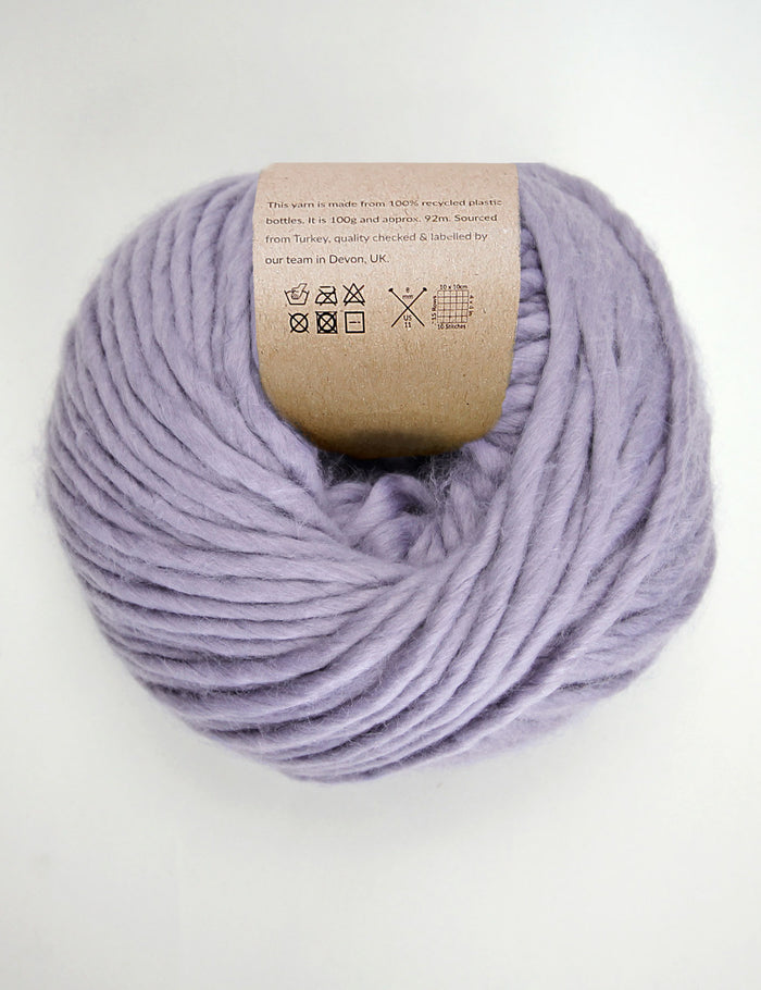Recycled textile yarn - colour purple