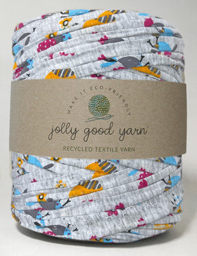 Bird patterned t-shirt yarn (100-120m)