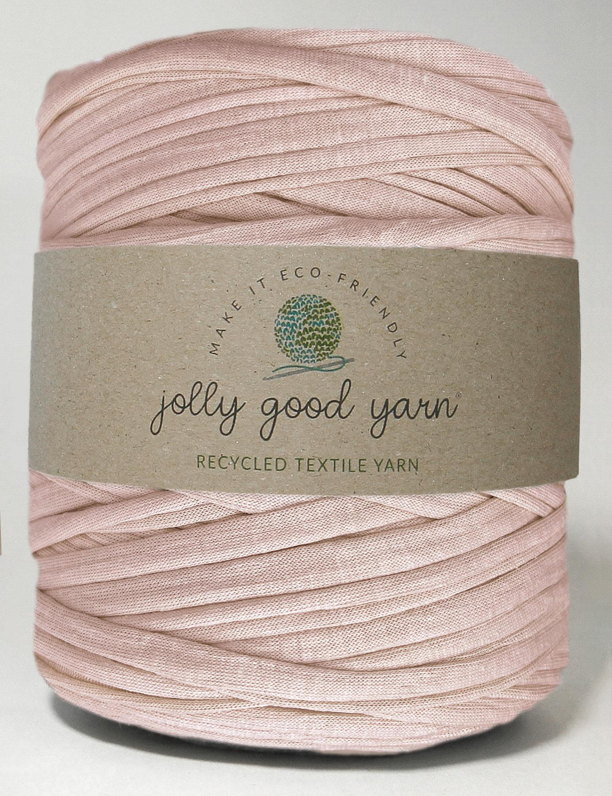 Muted pastel pink t-shirt yarn (100-120m)