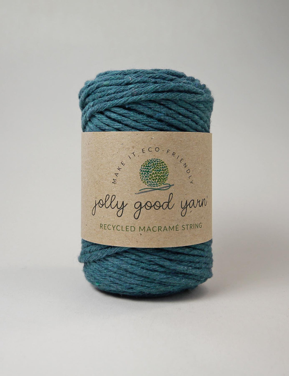 Recycled macrame string - colour turquoise 