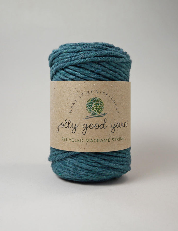 Recycled macrame string - colour turquoise 