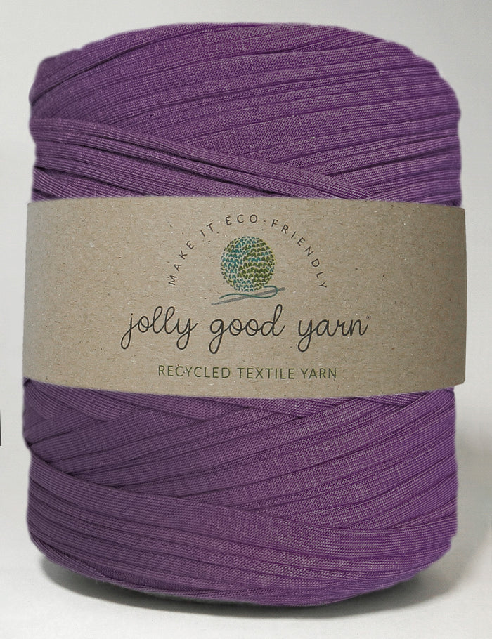 Recycled T-shirt yarn - colour purple