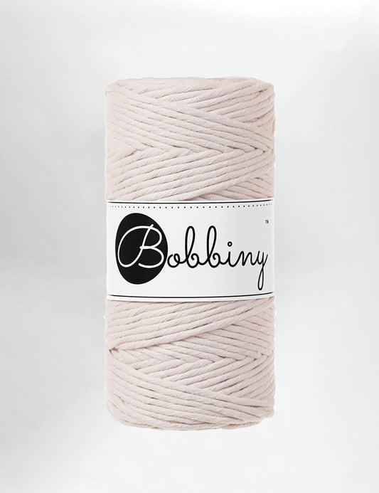 Bobbiny 3mm Nude single twist recycled cotton macrame cord (100m)