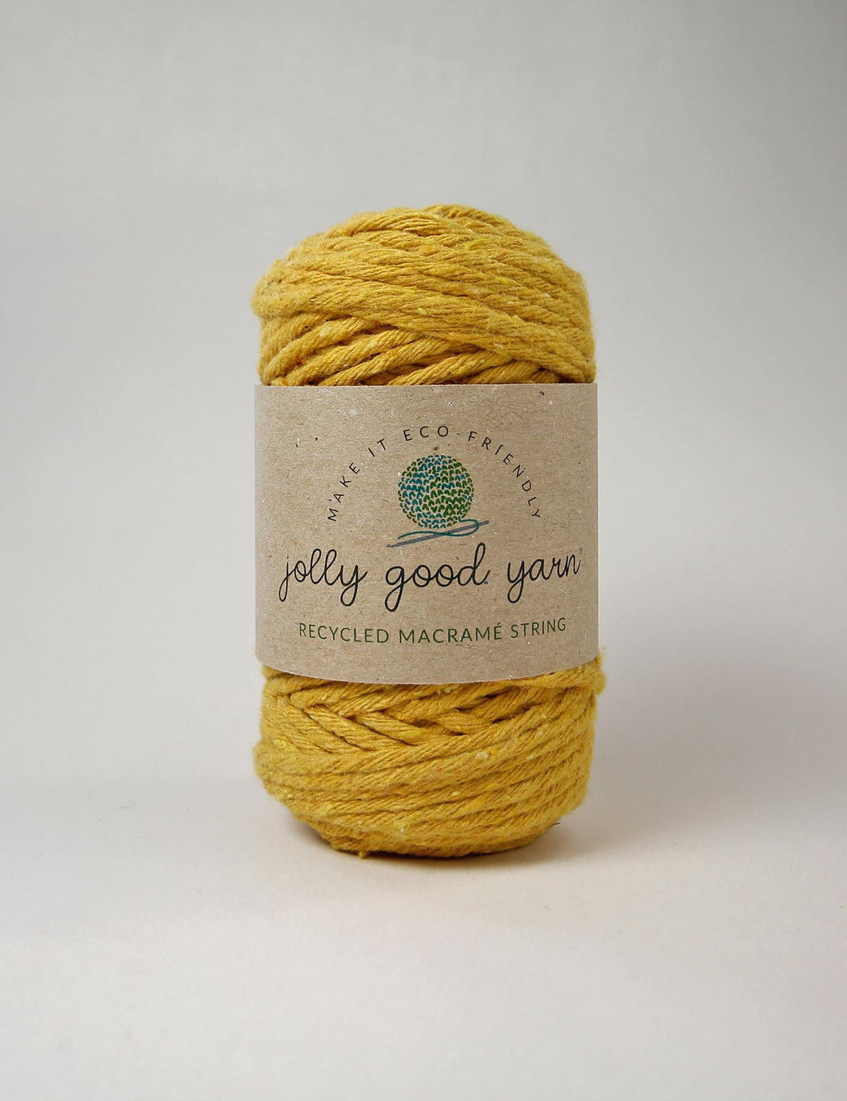 Recycled macrame string - colour ocre