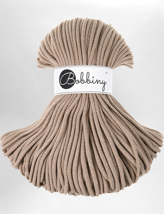 5mm Sand recycled cotton macrame cord by Bobbiny (100m)