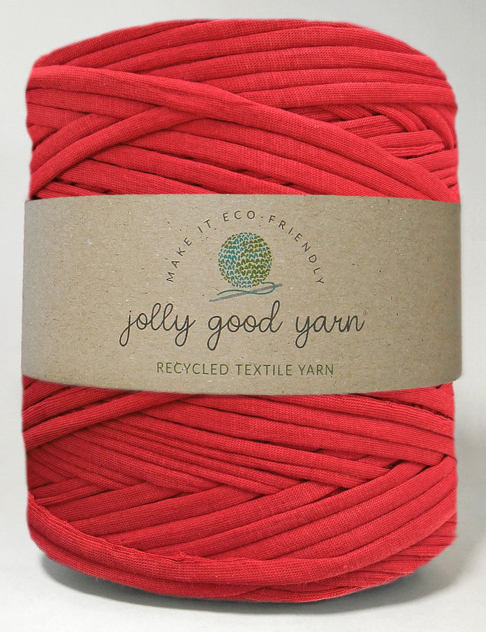 Recycled textile yarn - colour red