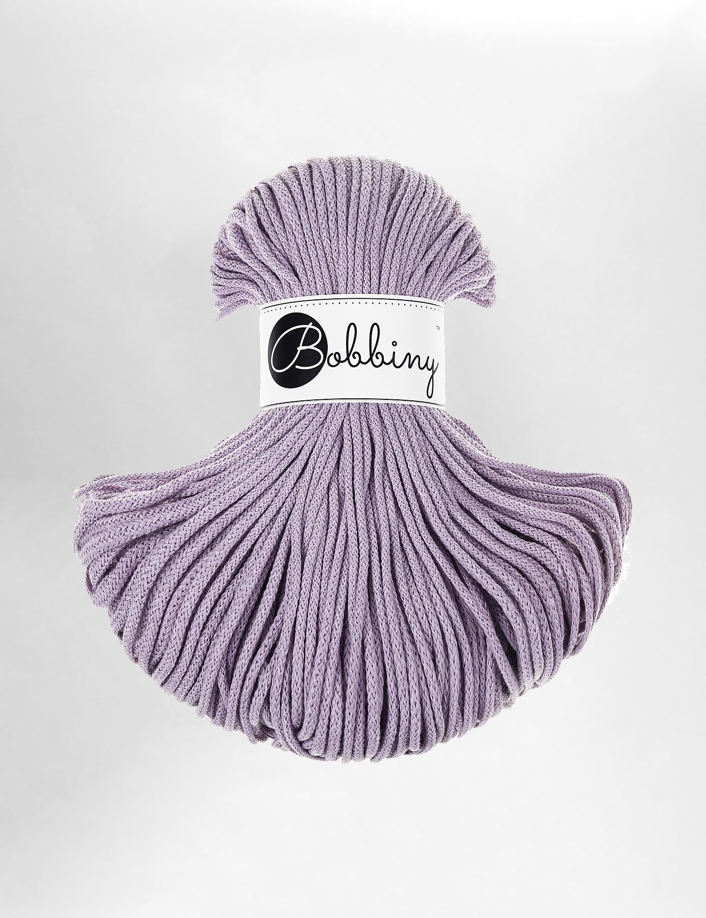 3mm Lavender recycled cotton macrame cord by Bobbiny (100m)