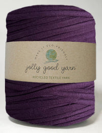 Recycled textile yarn - colour purple
