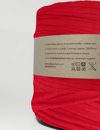 Muted red t-shirt yarn (100-120m)