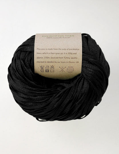 Heavitree Black eco-friendly eucalyptus yarn (100g)