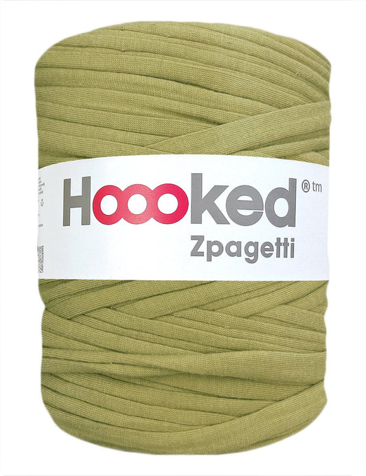 Pale olive green t-shirt yarn by Hoooked Zpagetti (100-120m)