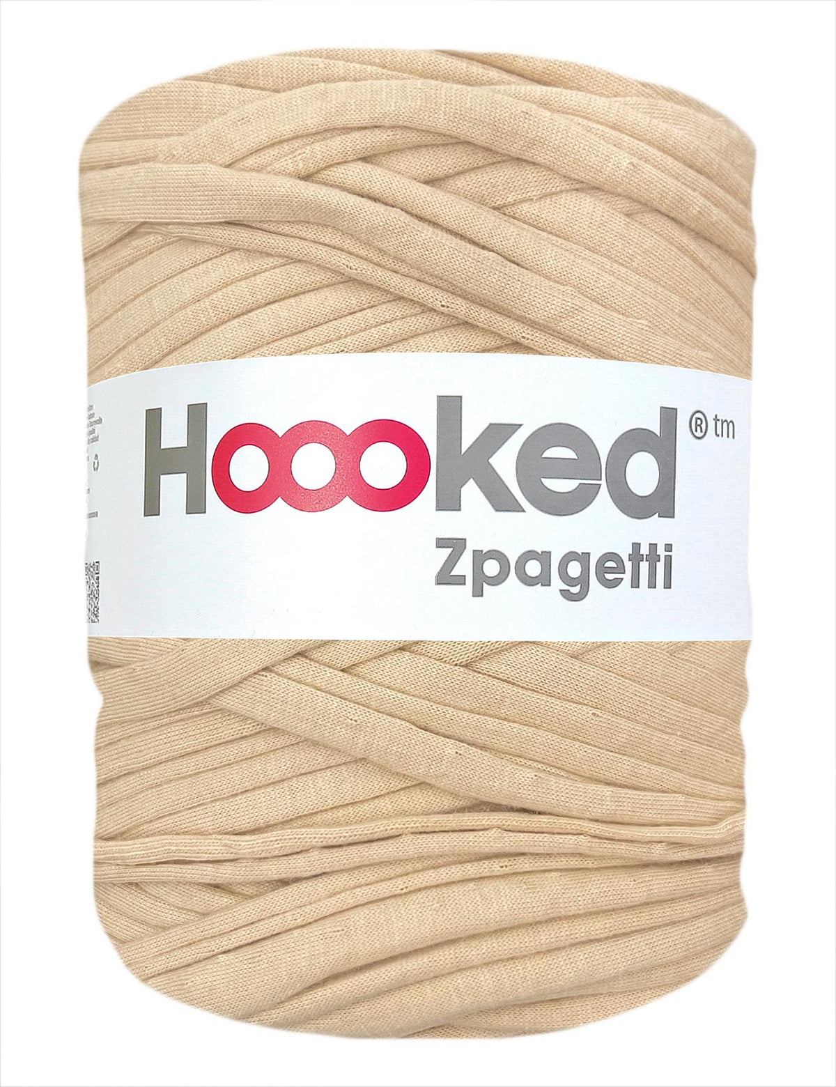 Light beige t-shirt yarn by Hoooked Zpagetti (100-120m)