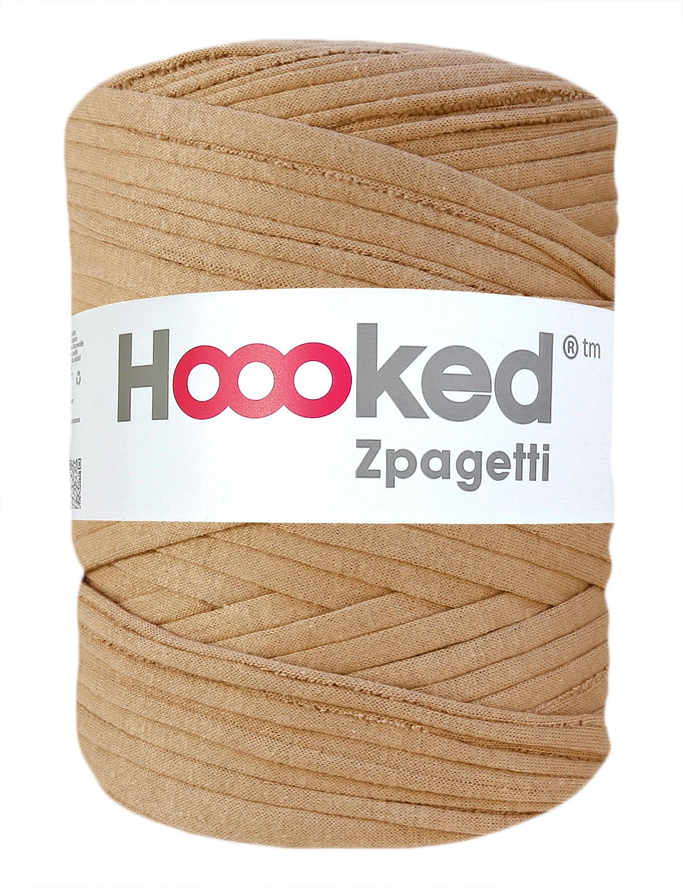 Warm taupe t-shirt yarn by Hoooked Zpagetti (100-120m)